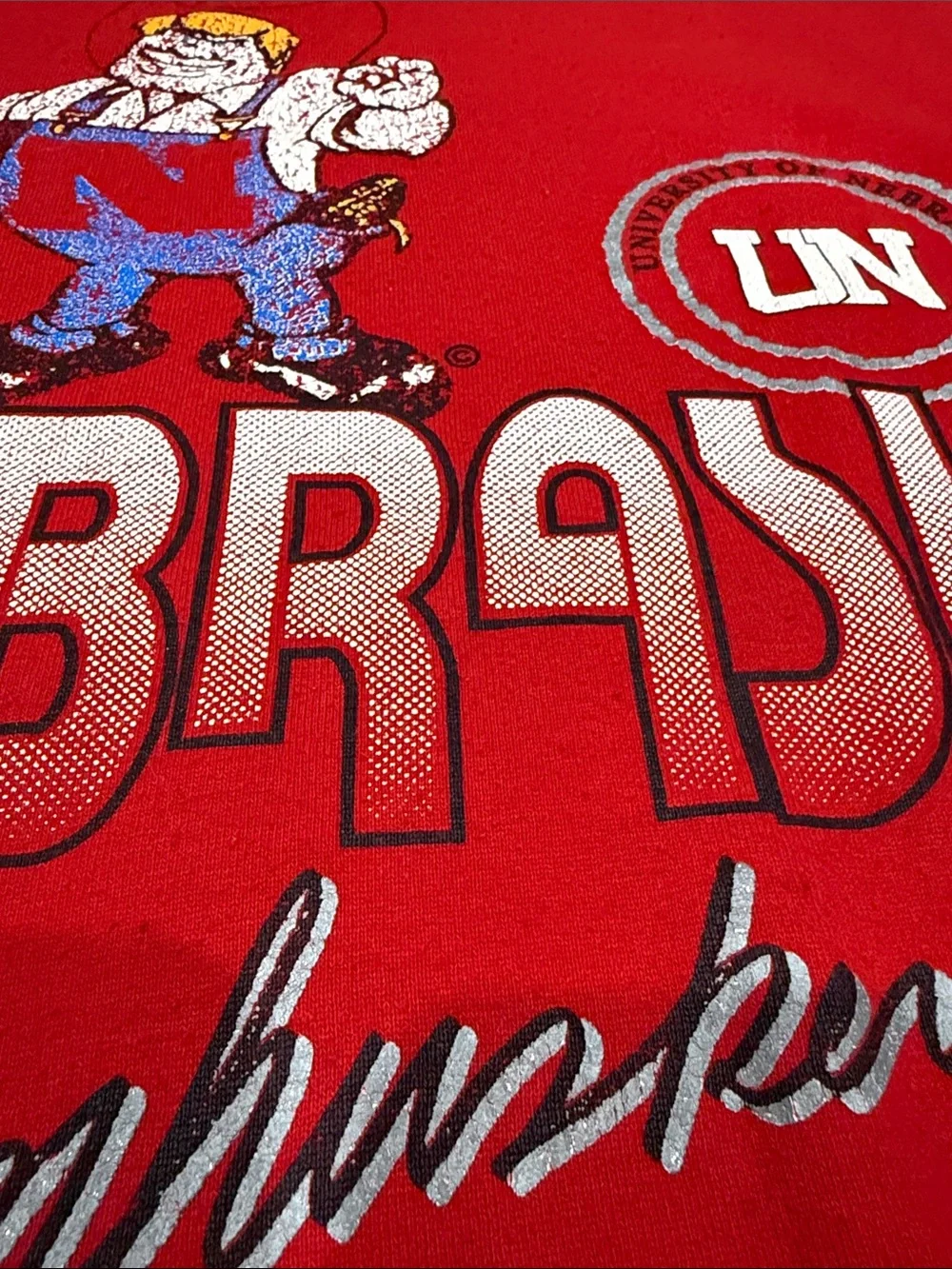 Vintage Retro Team Red Nebraska Cornhuskers Crewneck Sweatshirt
